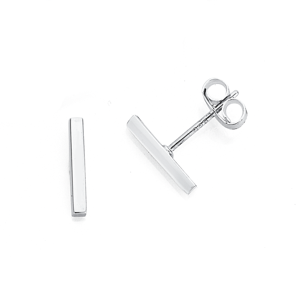 Sterling Silver Bar Stud Earrings By Martha Jackson Sterling Silver |  notonthehighstreet.com