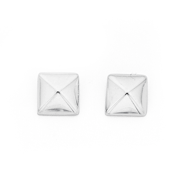 Sterling Silver Pyramid Studs