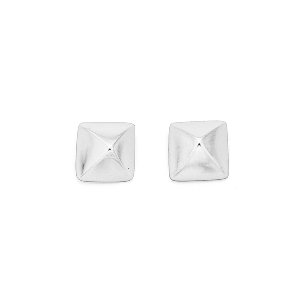 Sterling Silver Pyramid Studs