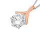 Sterling Silver & Rose Gold Plated Cubic Zirconia Pendant