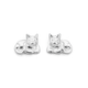 Sterling Silver Sitting Cat Studs