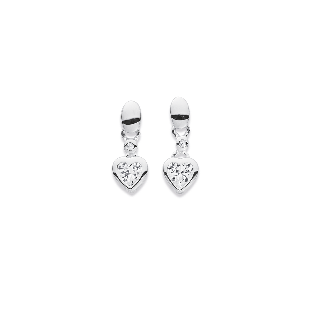 Mother of the Bride Sterling Silver Heart Earrings Wedding Gift