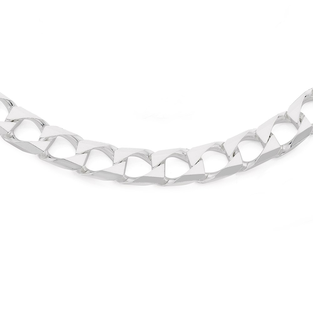 Sterling Silver Square Curb Chain 55cm Pascoes