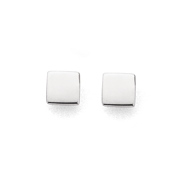 Sterling Silver Square Studs