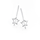 Sterling Silver Star Hook Earrings