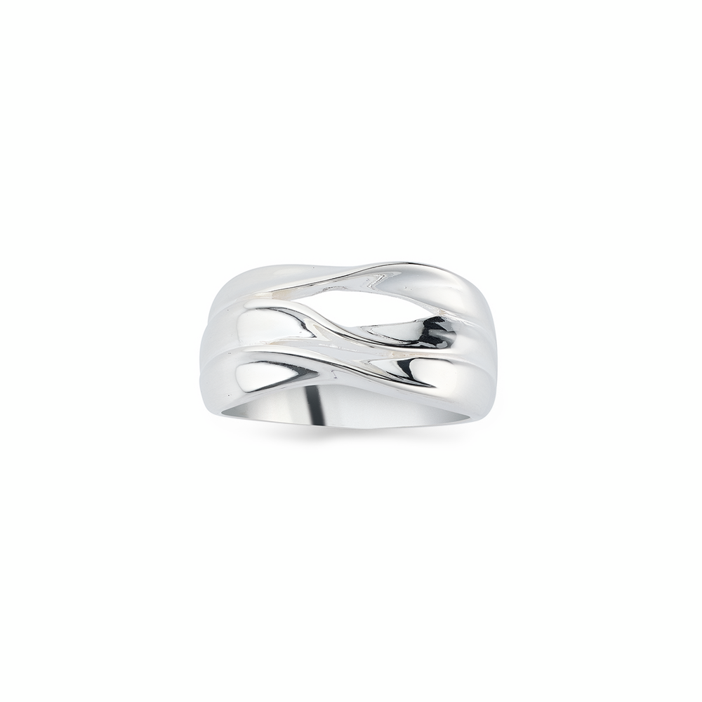 『TW RING SILVER』 Sterling Silver Twist Ring Size T | Pascoes