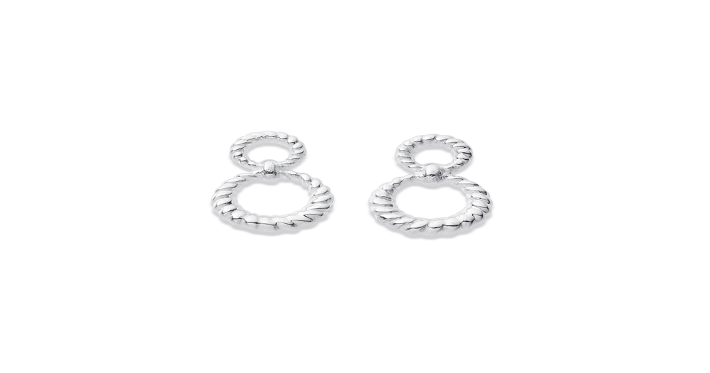 The Georgia Stone Twisted Studs Silver main image 0