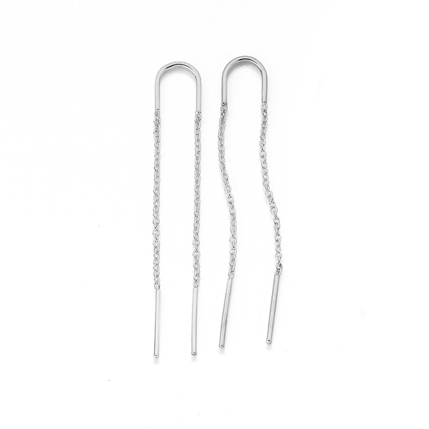 Thread Earrings in Sterling Silver