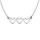 Three Hearts Necklace in Sterling Silver